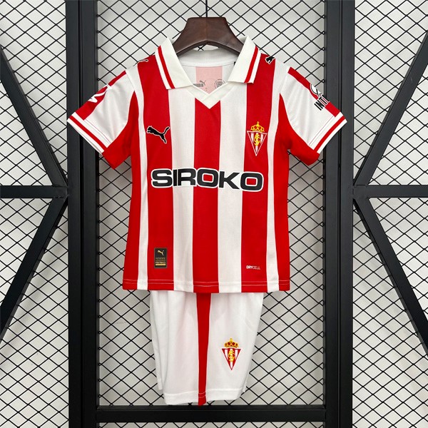 Camiseta Sporting Gijon 1ª Niño 2025/26